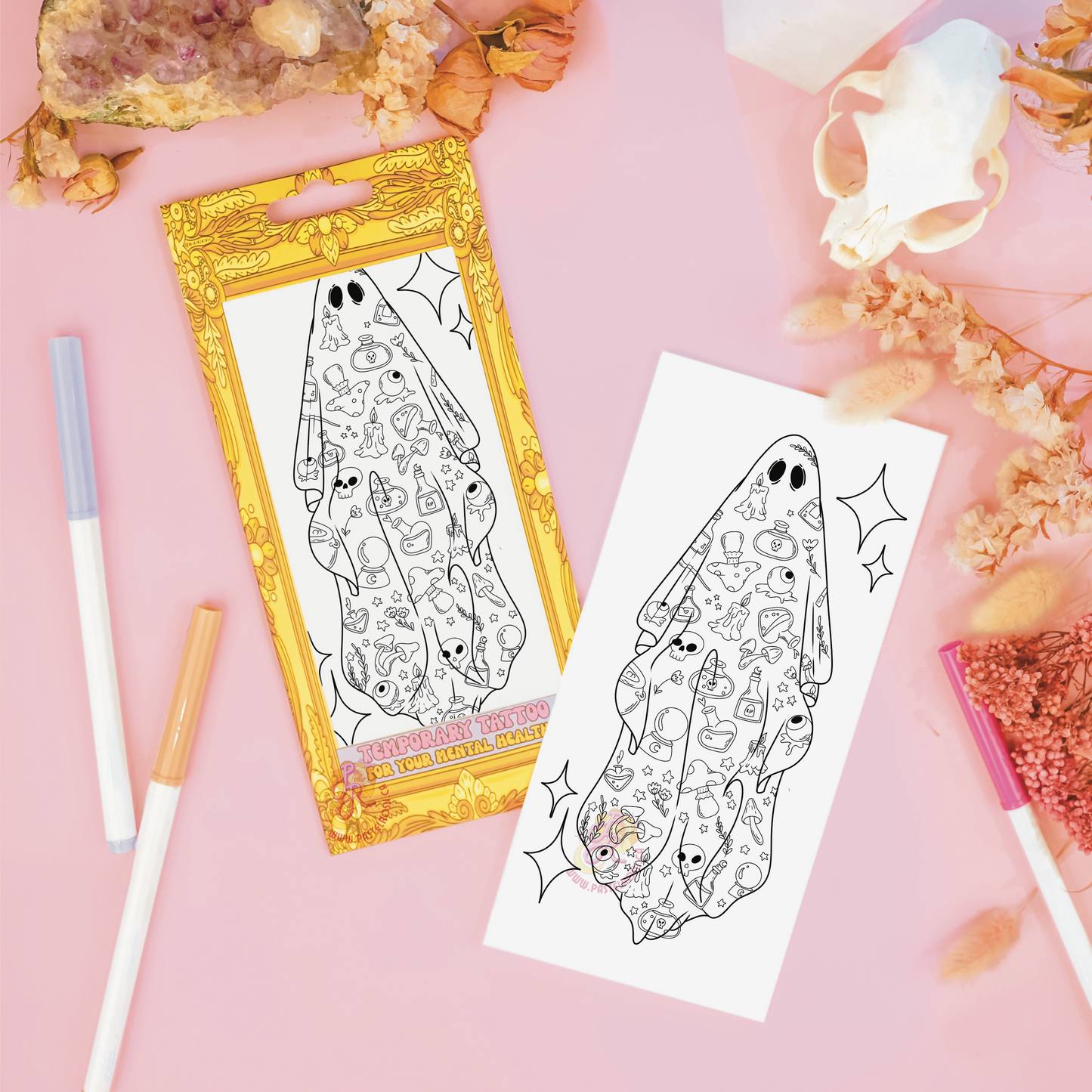 Patchwork Phantoms | Temporary Tattoo