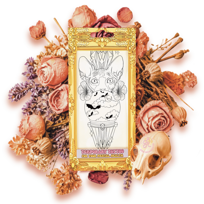 Hexing Sphynx | Temporary Tattoo
