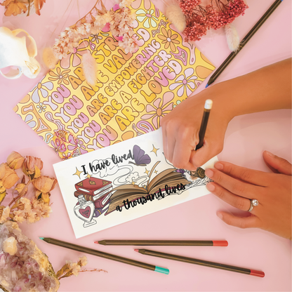 Bookish Adventures | Pre Colour Temporary Tattoo