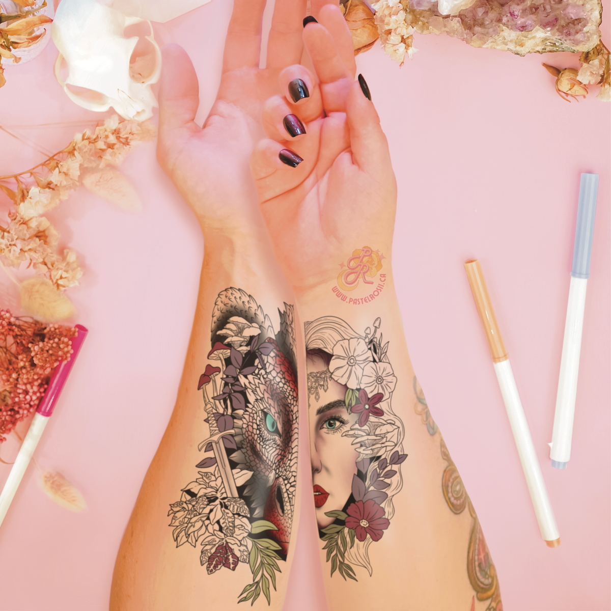 Soul Bound Dragon x2 | Temporary Tattoos