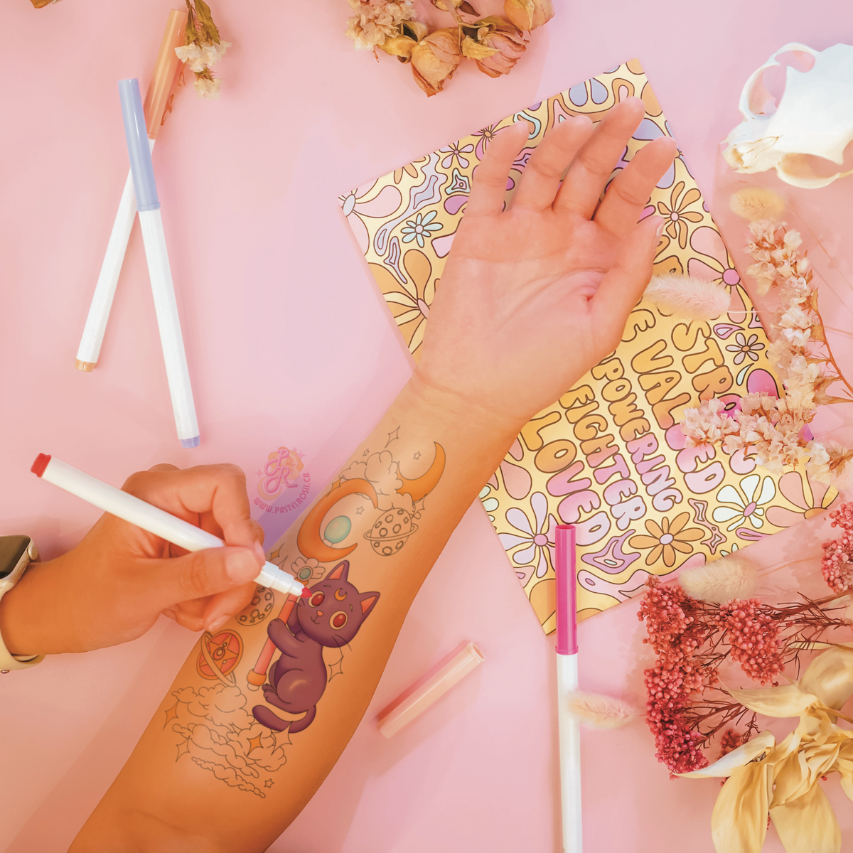 Moon Kitten | Temporary Tattoo