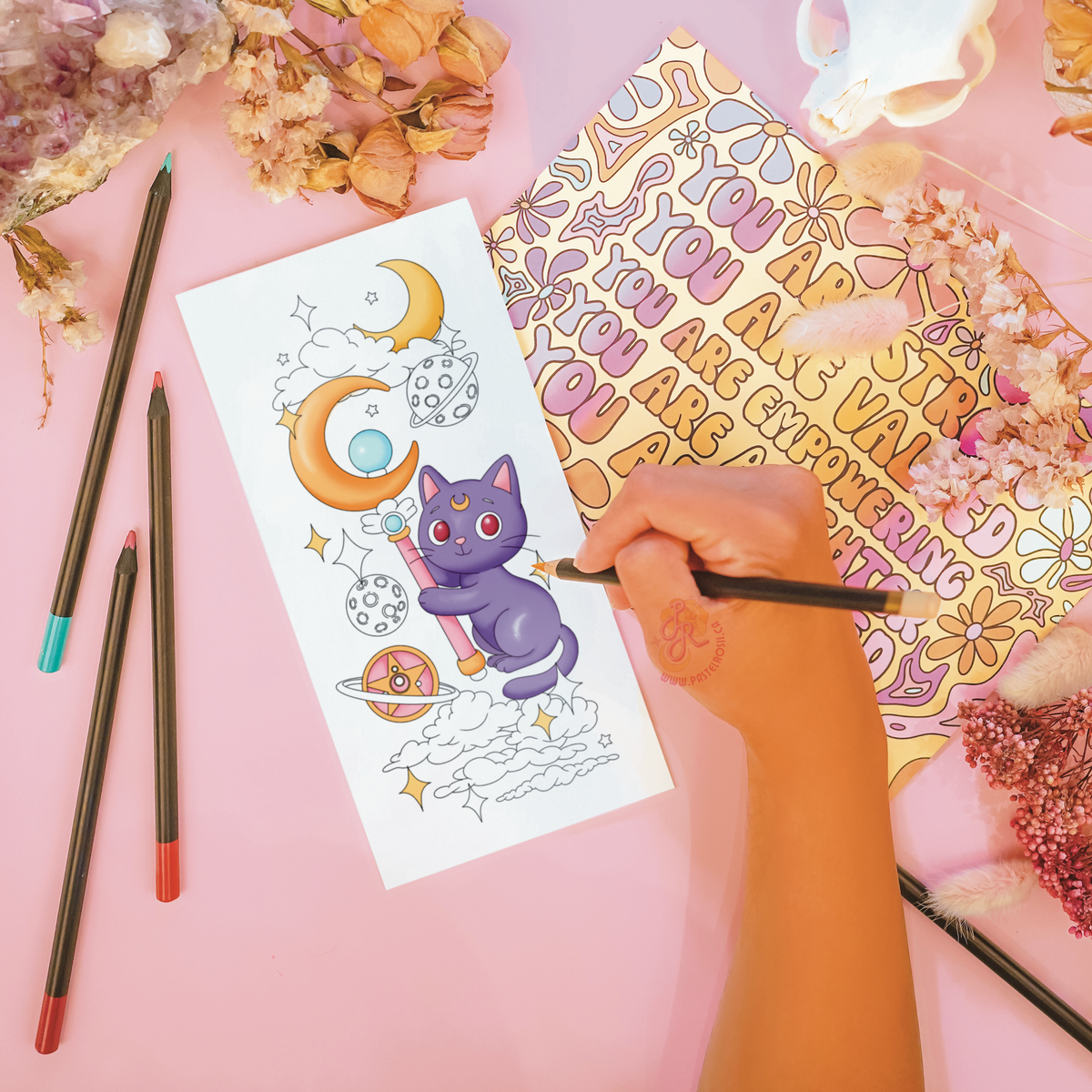 Moon Kitten | Temporary Tattoo