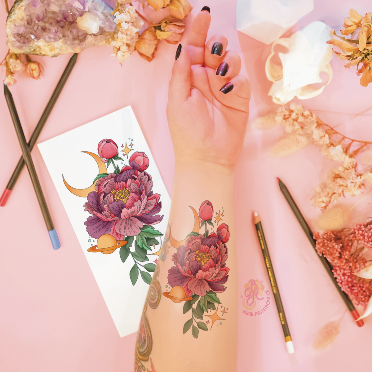 Blooming Planet | Temporary Tattoo
