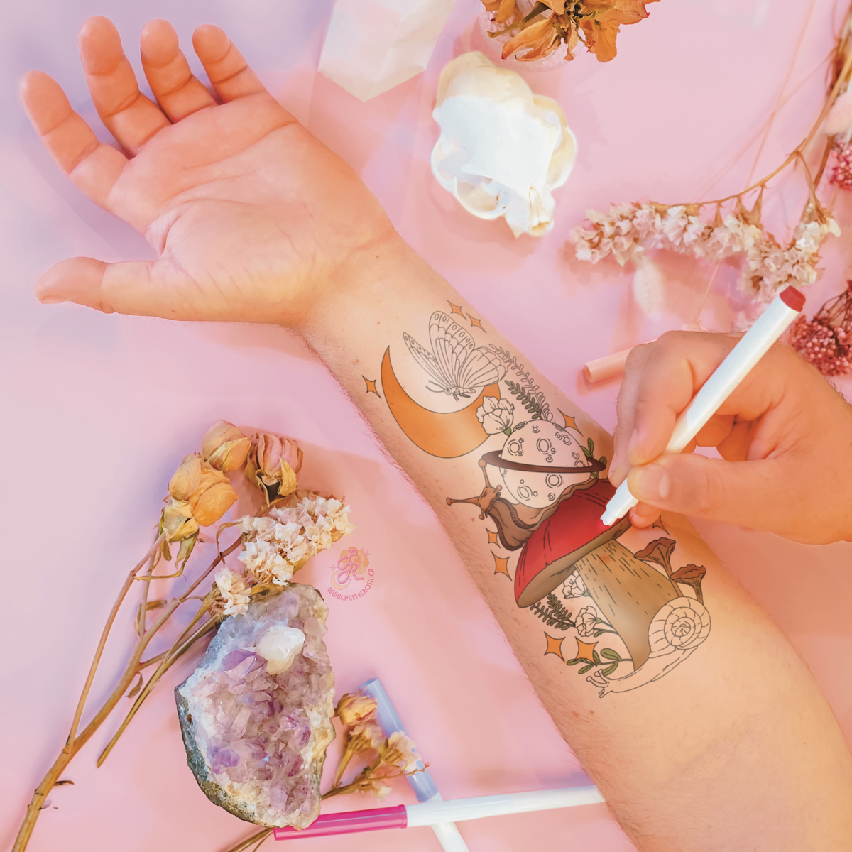 Snail Garden | Temporary Tattoo