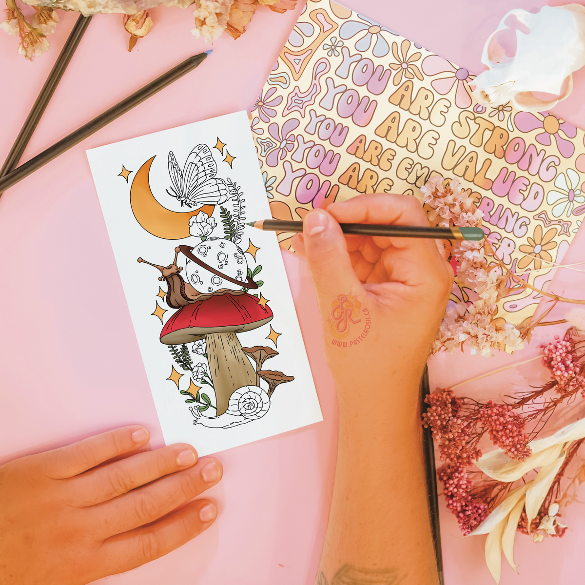 Snail Garden | Temporary Tattoo
