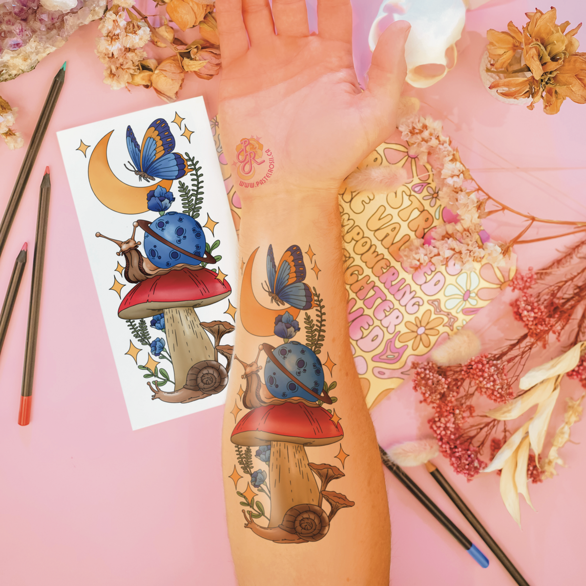 Snail Garden | Temporary Tattoo
