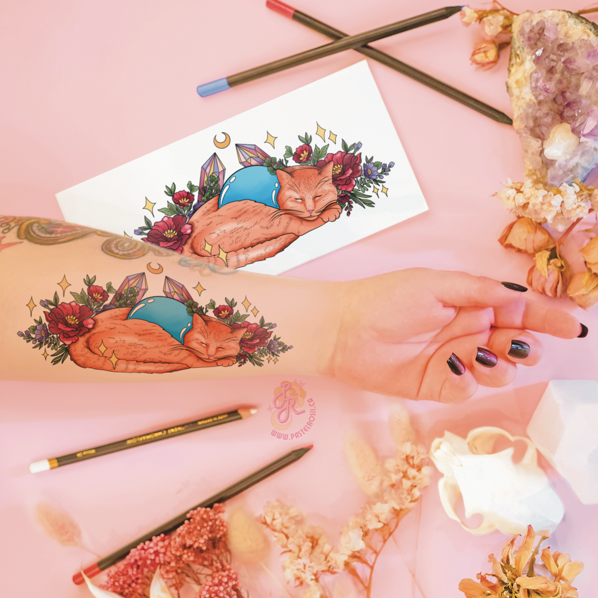 Sleeping Witch | Temporary Tattoo