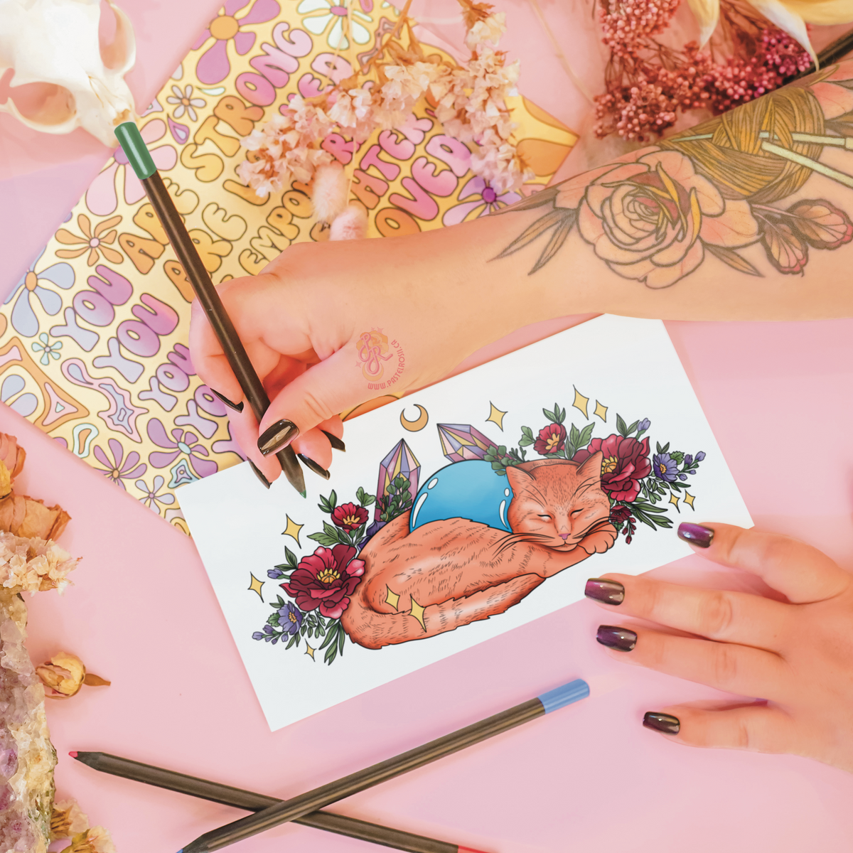 Sleeping Witch | Temporary Tattoo