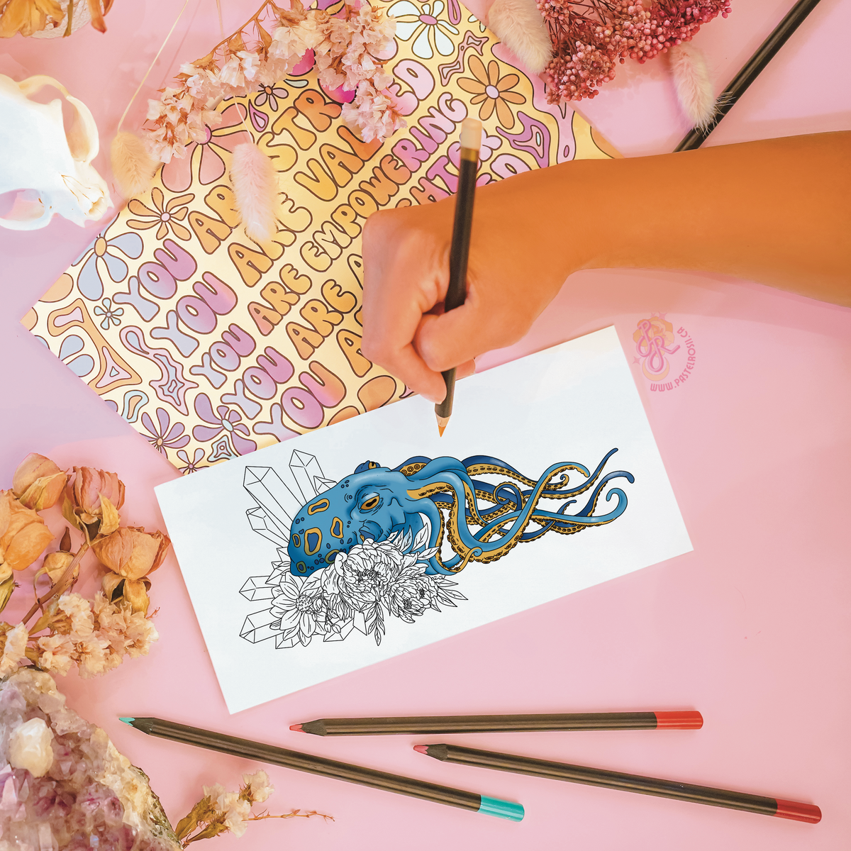 Crystal Current | Temporary Tattoo