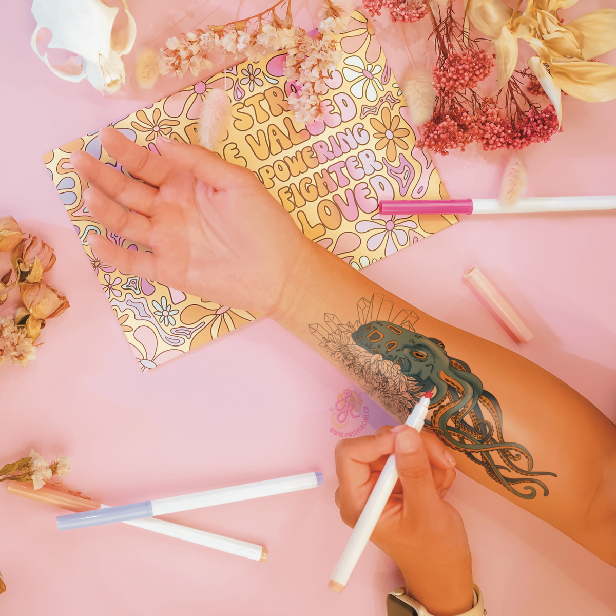Crystal Current | Temporary Tattoo