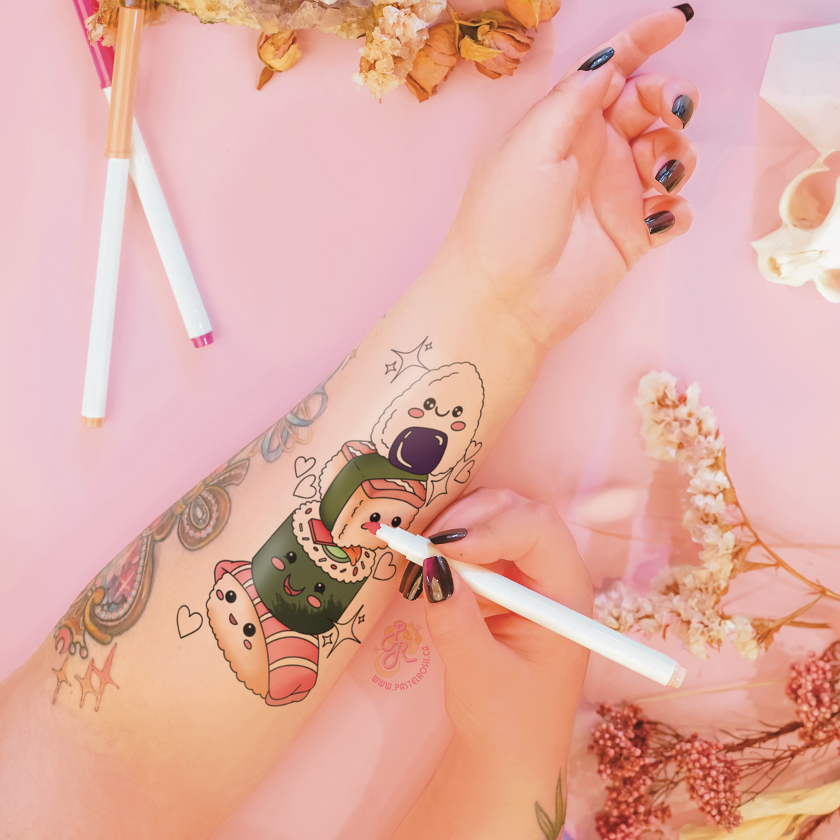 Rollin’ With Happiness | Temporary Tattoo