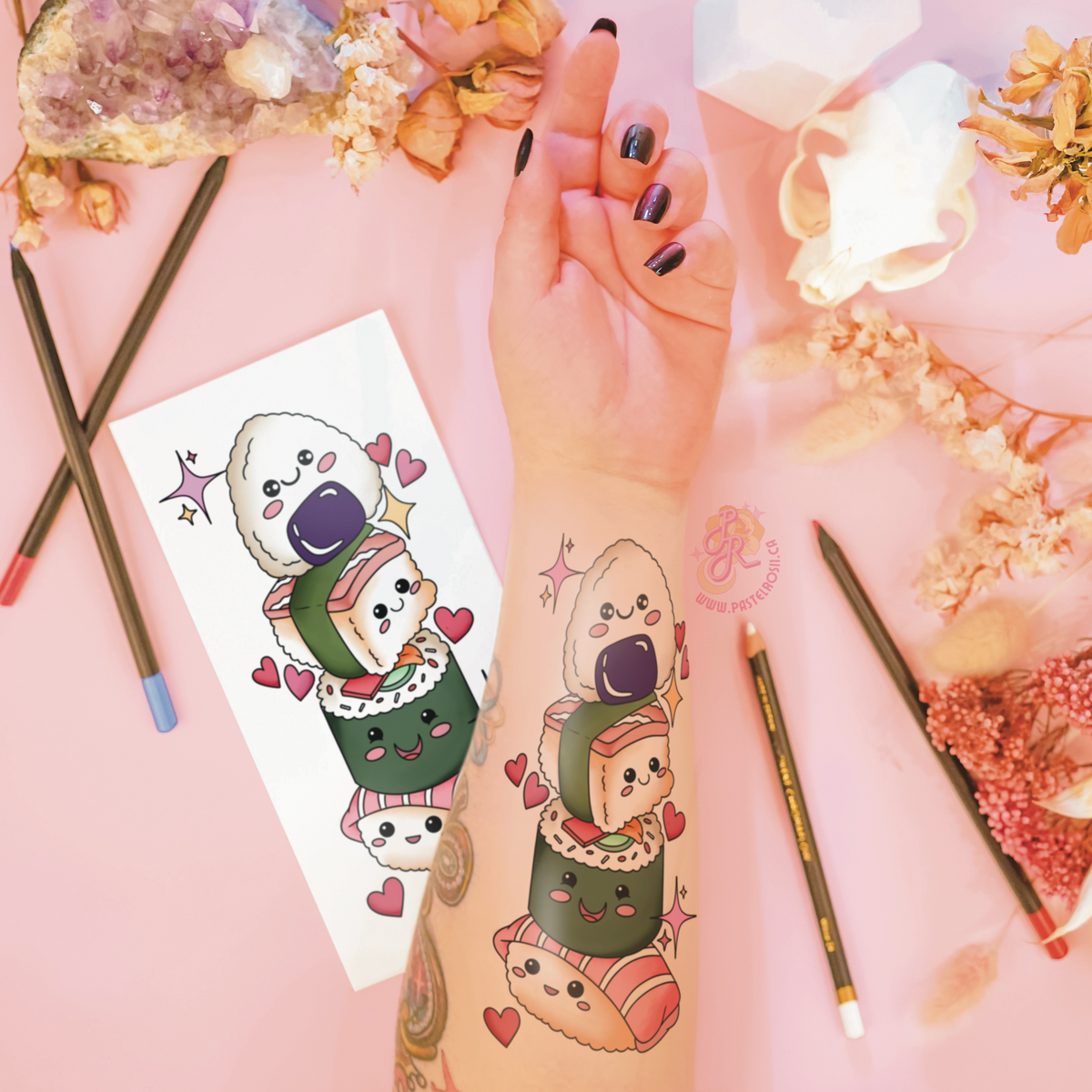 Rollin’ With Happiness | Temporary Tattoo
