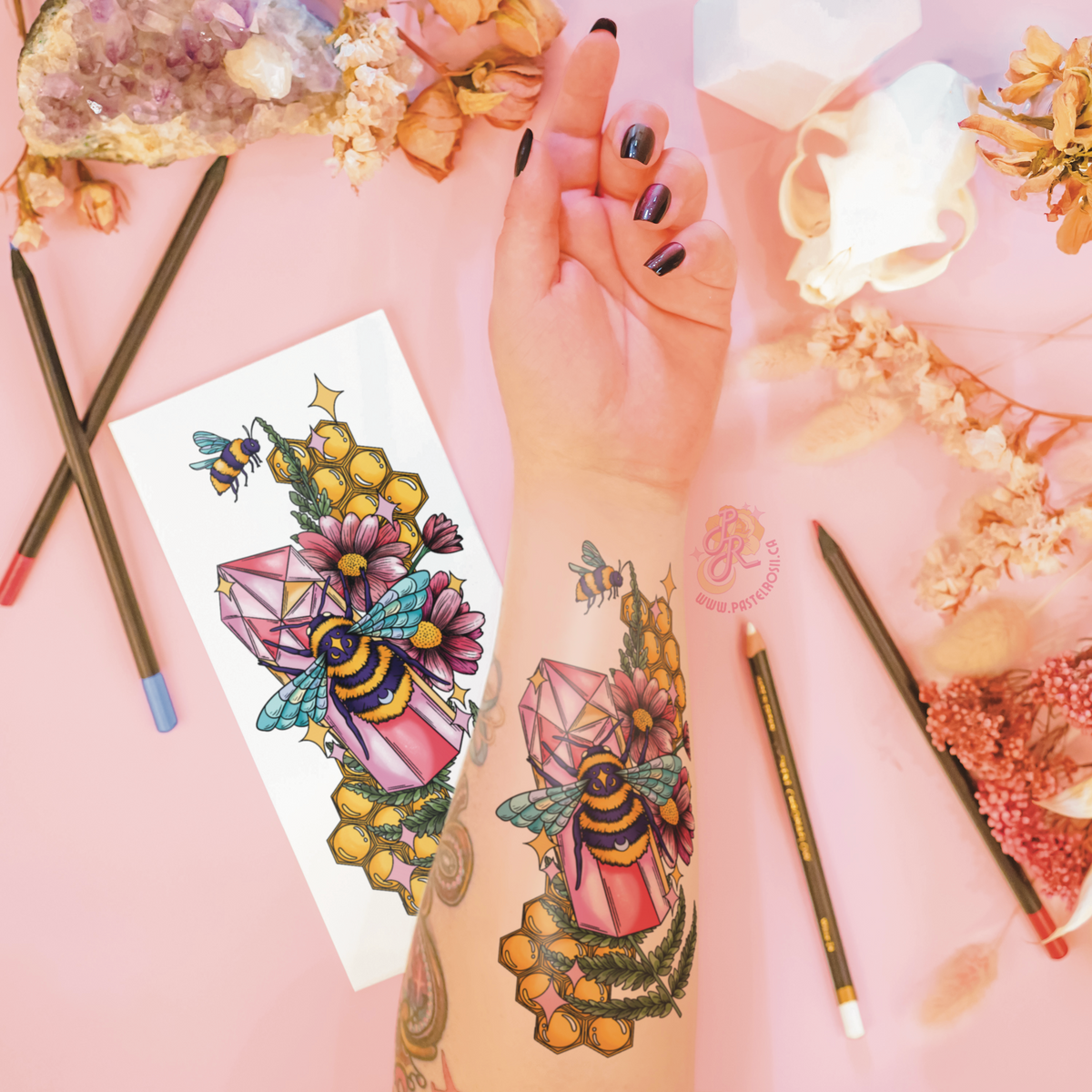 Crystallized Honey | Temporary Tattoo