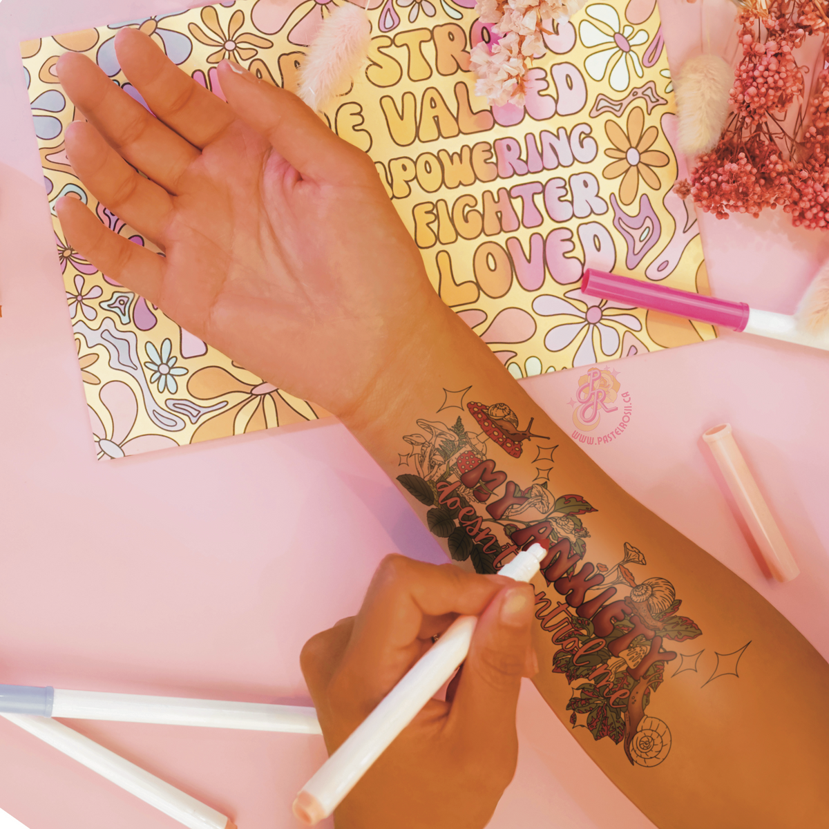 Anxiety Doesn't Control Me | Temporary Tattoo