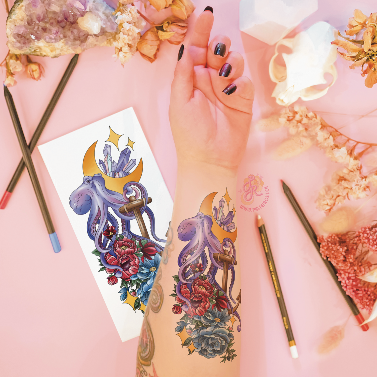 Moonlit Tides | Temporary Tattoo
