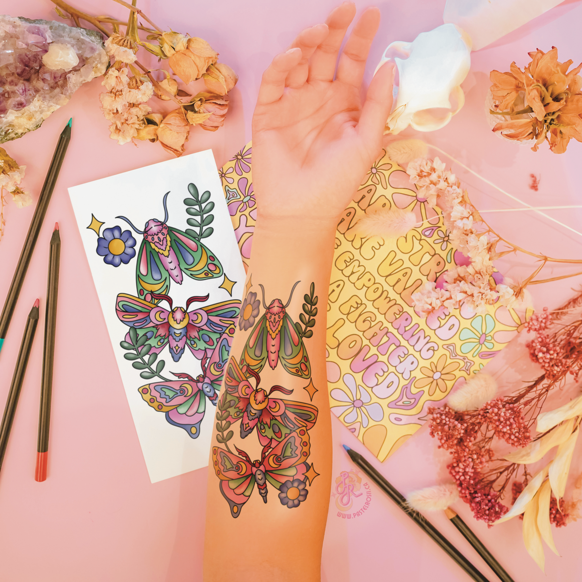 Moth Whisper | Temporary Tattoo