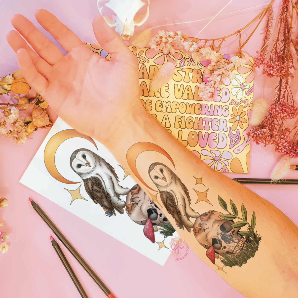 Wisdom in the Pines | Temporary Tattoo