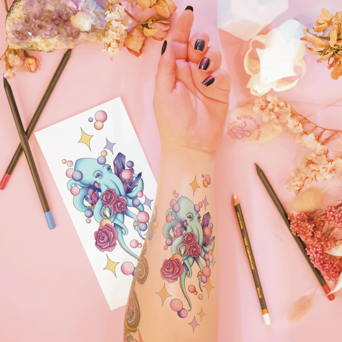 Saltwater Octopus | Temporary Tattoo