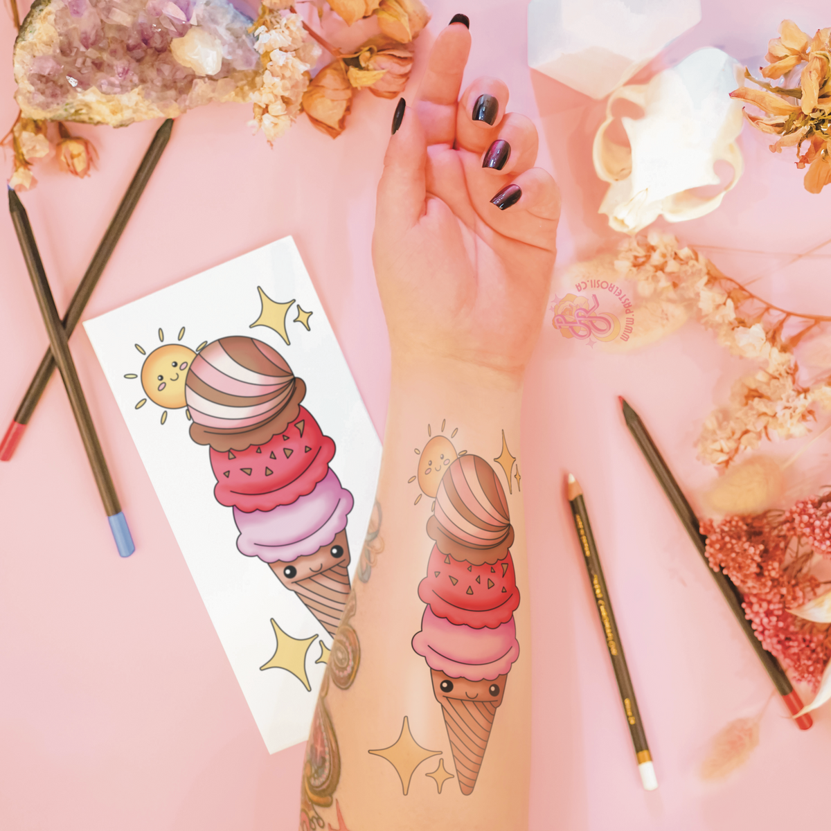 Frosty Sweetheart | Temporary Tattoo