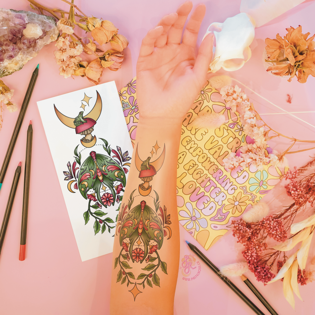 Moonlit Whispers | Temporary Tattoo