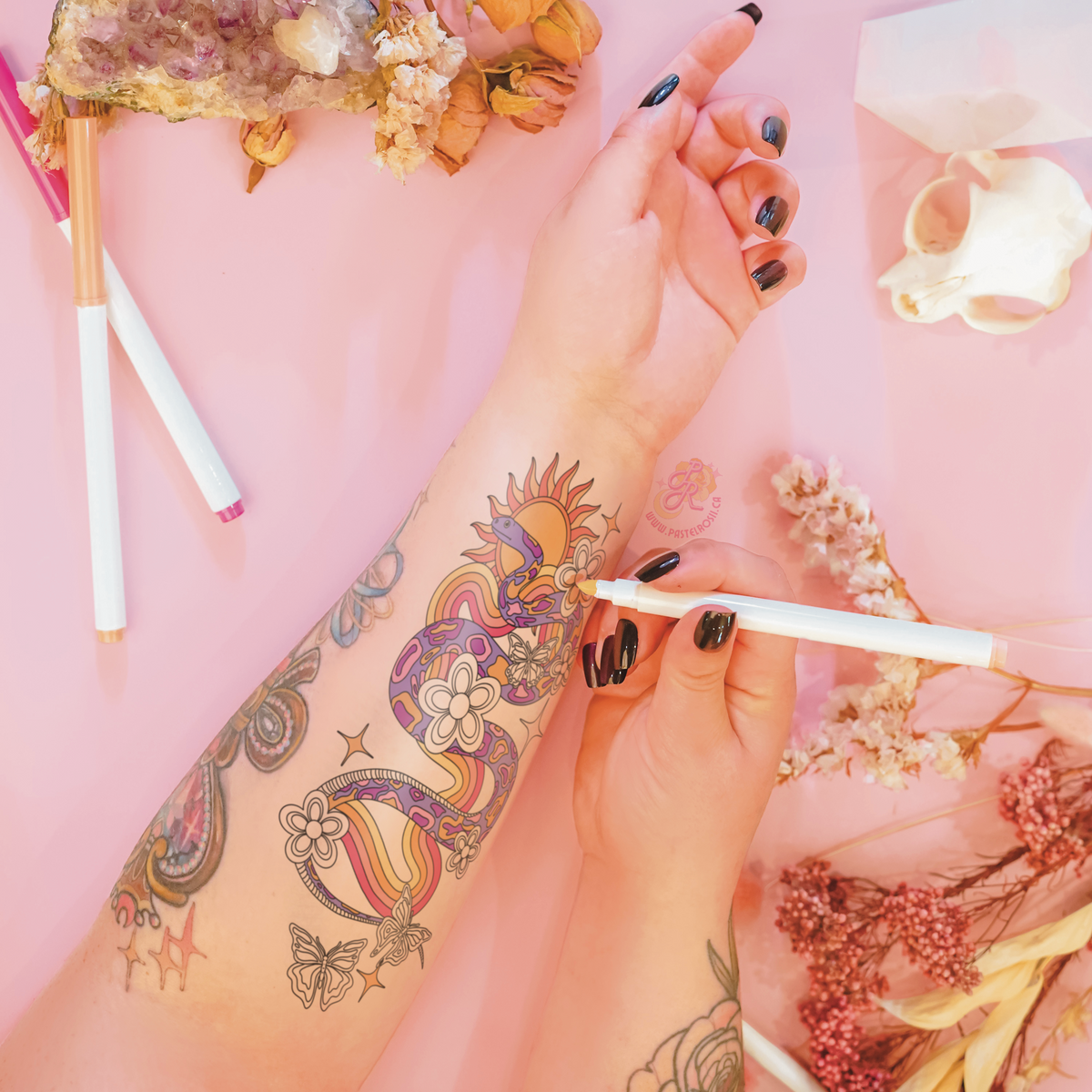 Peaceful Coil | Temporary Tattoo