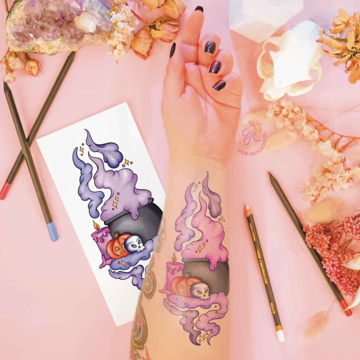 Witch Cauldron | Temporary Tattoo