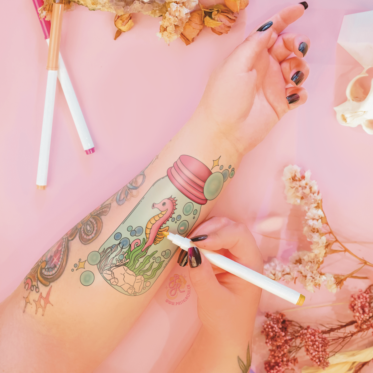 Seahorse Sanctuary | Temporary Tattoo