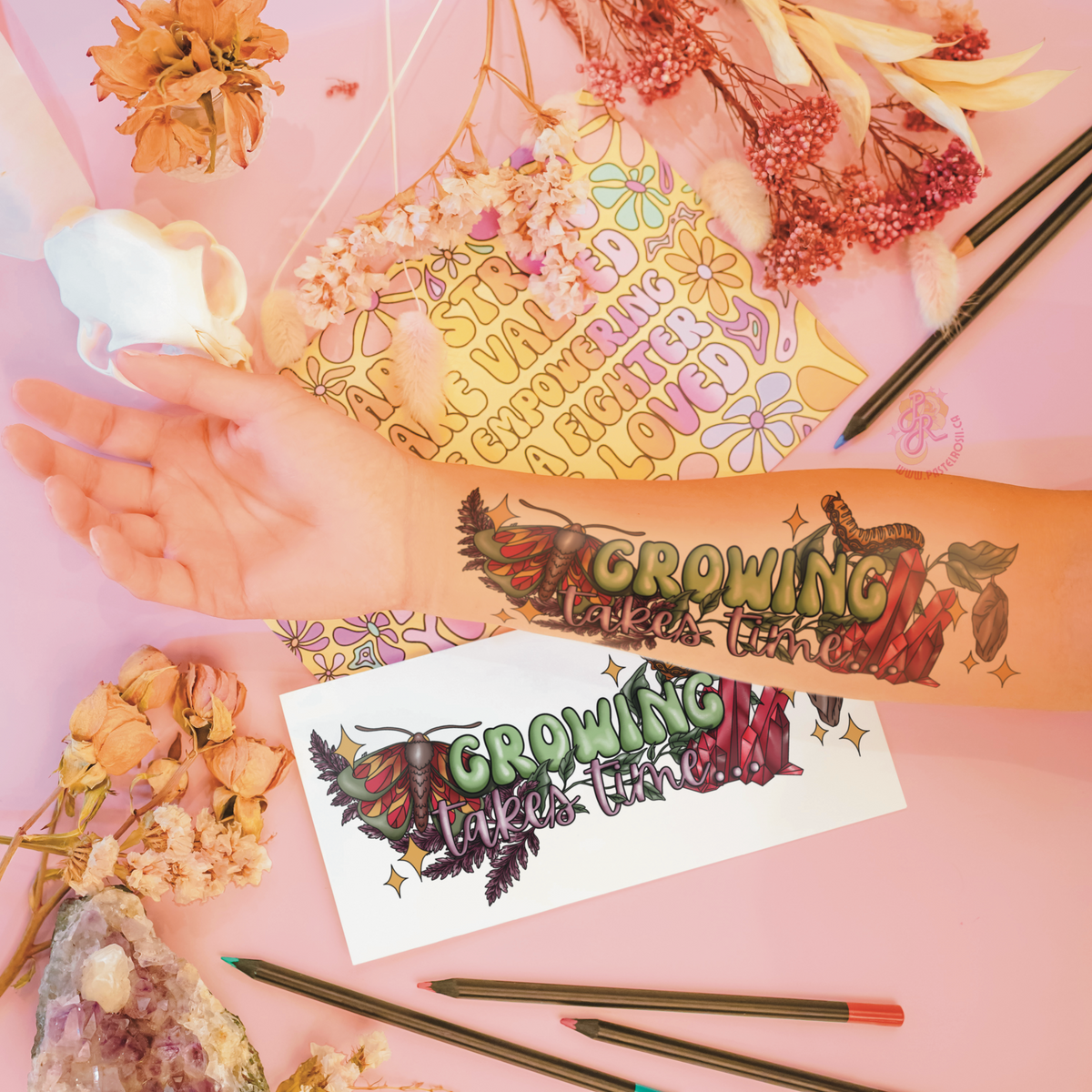 Growing Takes Time | Temporary Tattoo