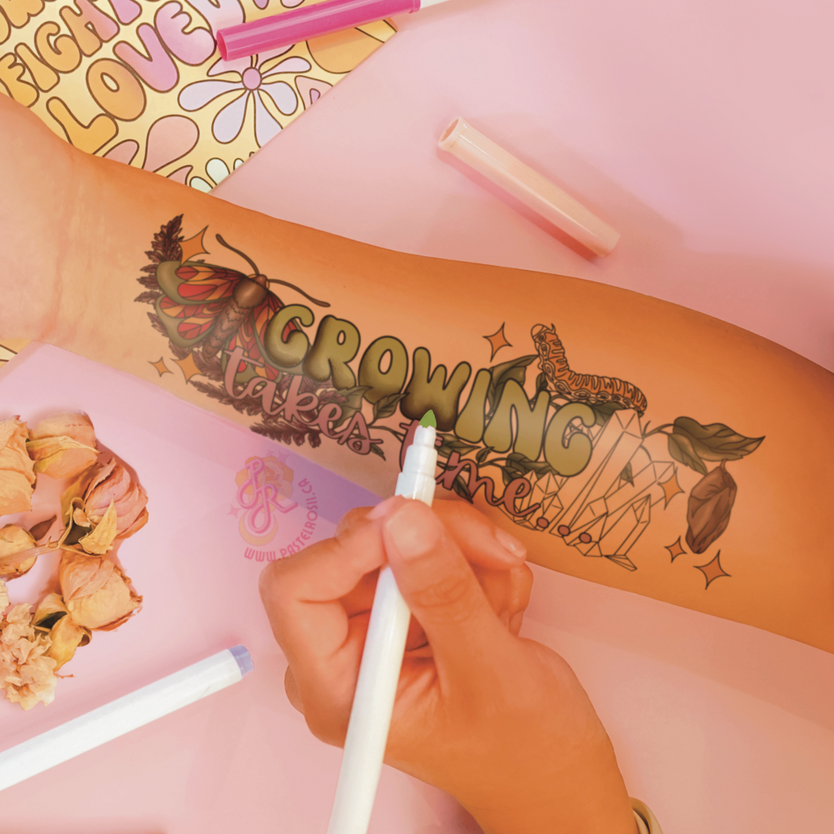 Growing Takes Time | Temporary Tattoo