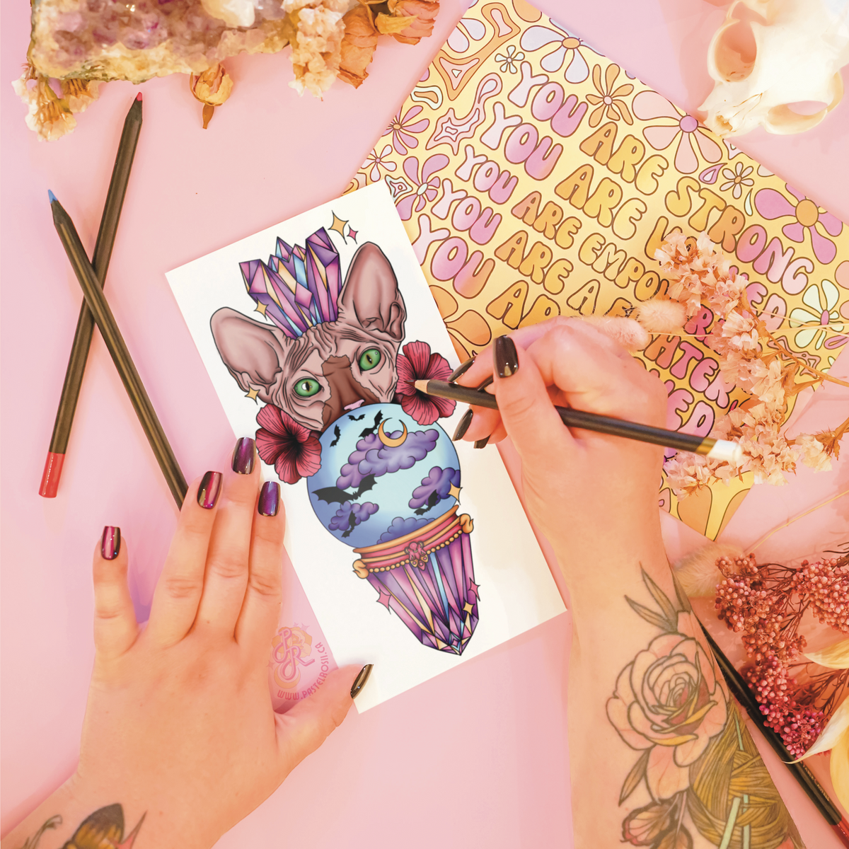 Hexing Sphynx | Temporary Tattoo