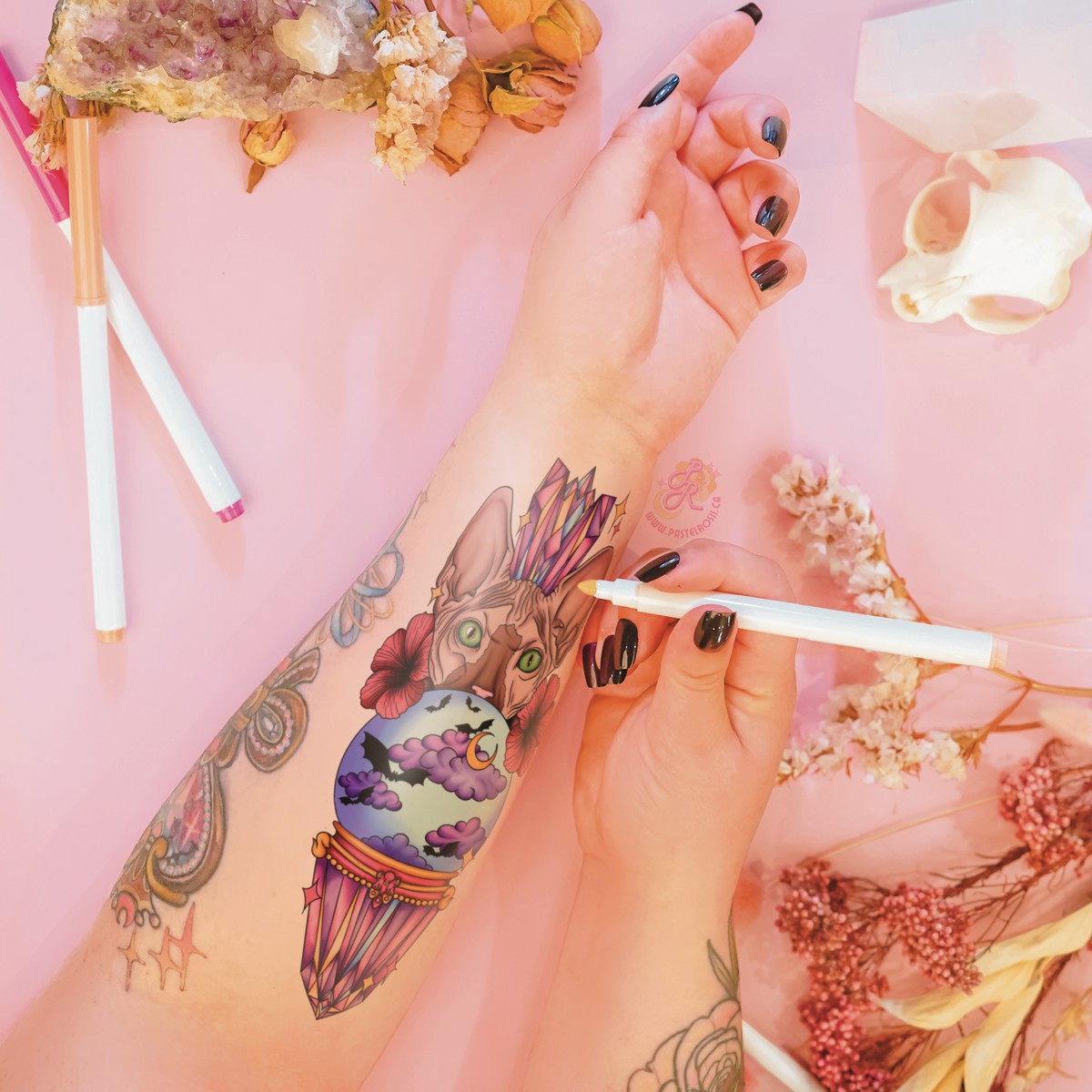 Hexing Sphynx | Temporary Tattoo
