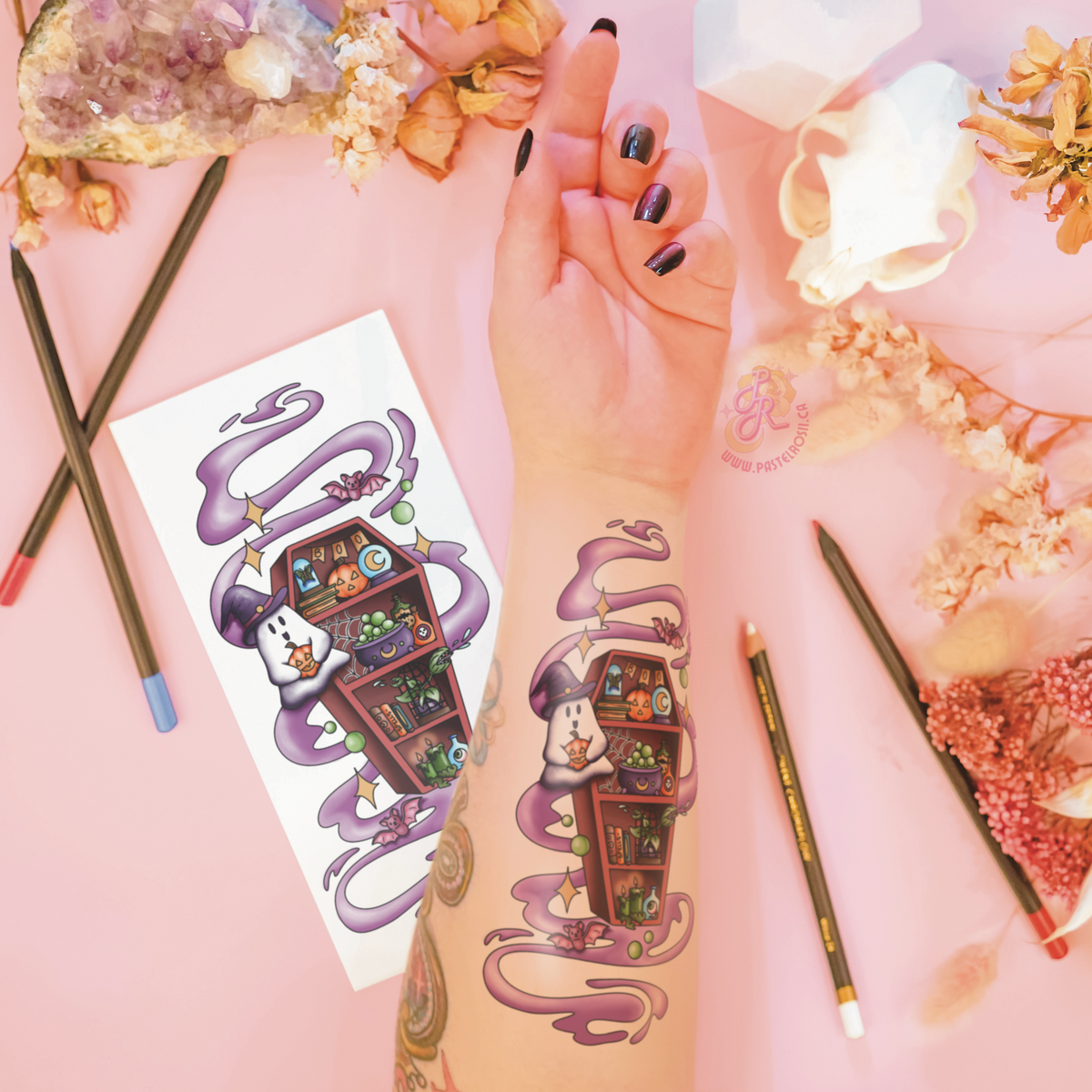 Haunted Library | Temporary Tattoo