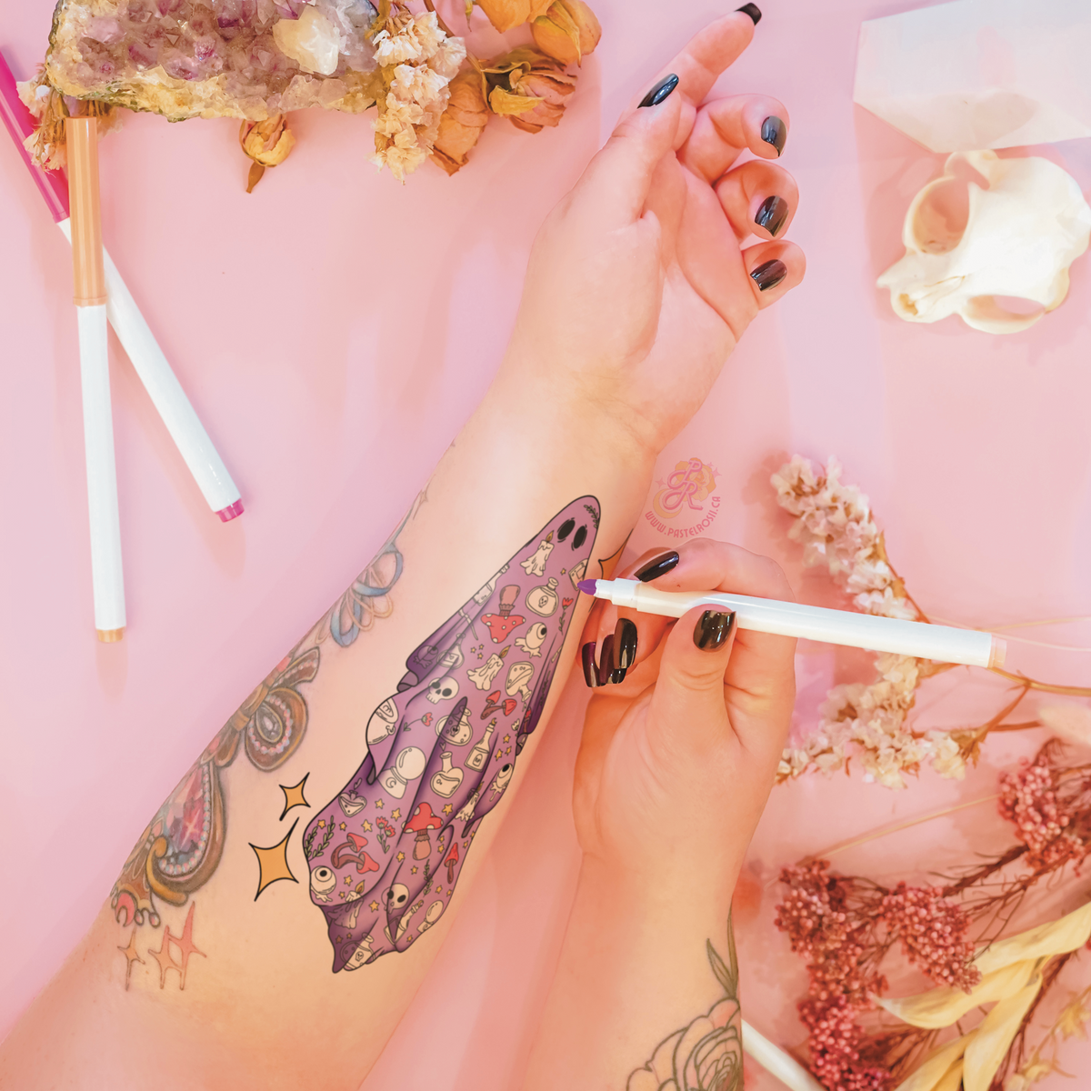 Patchwork Phantoms | Temporary Tattoo