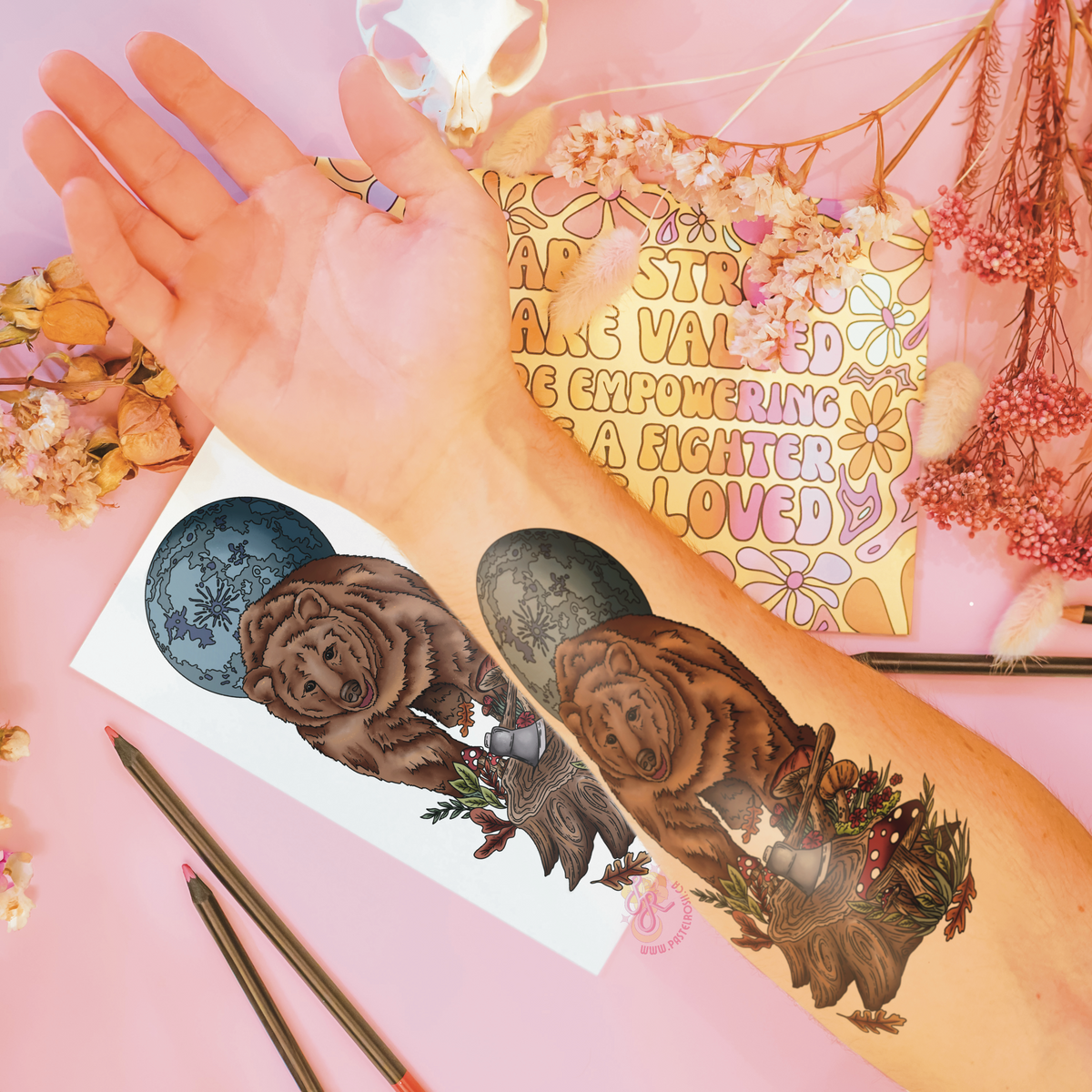 Grizzly Dreams | Temporary Tattoo