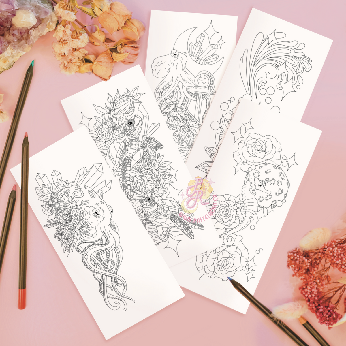 Swimming in the Deep Colouring Book