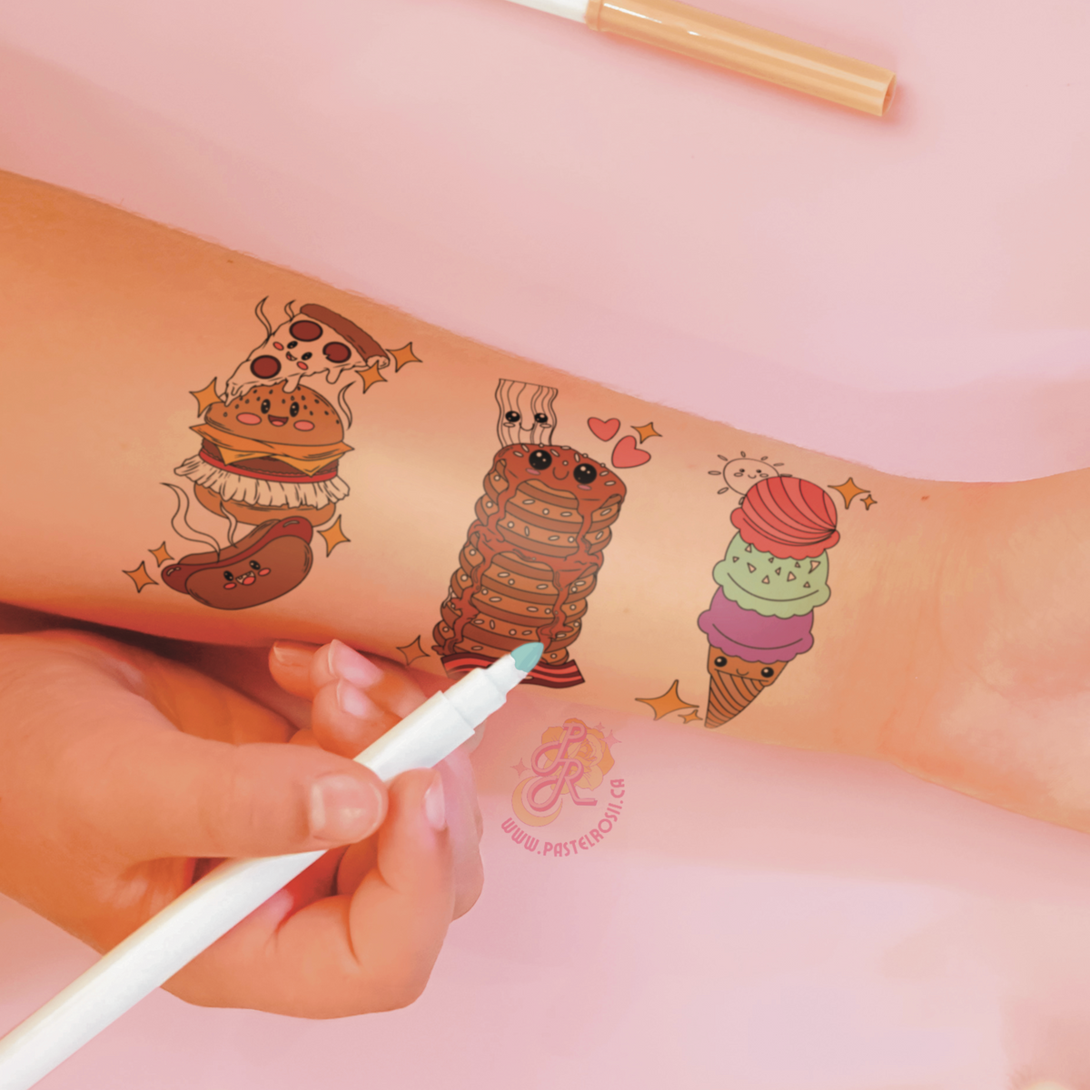 Snack Attack | Children’s Mini Temporary Tattoos