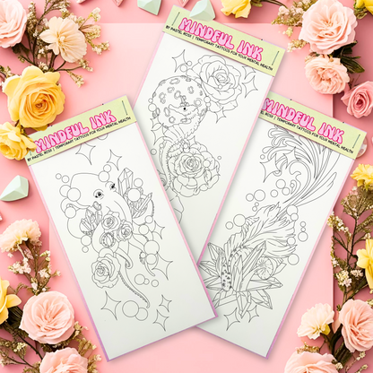 Ocean Witch’s Garden | Set of Three | Temporary Tattoos