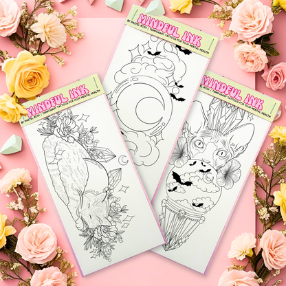 Celestial Witch | Set of Three | Temporary Tattoos