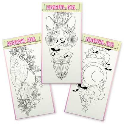 Celestial Witch | Set of Three | Temporary Tattoos