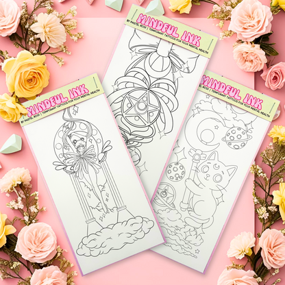 Moon Queen | Set of Three | Temporary Tattoos