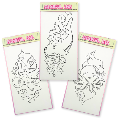 Wonders Below | Set of Three | Temporary Tattoos