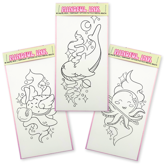 Wonders Below | Set of Three | Temporary Tattoos