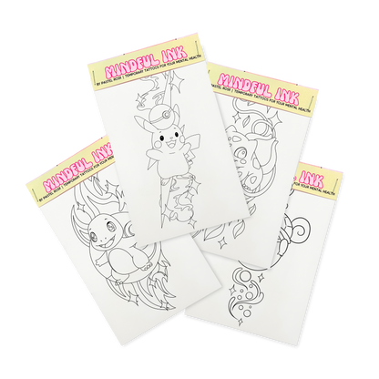 Catch and Colour | Children’s Set of Four | Temporary Tattoos (Set 1)
