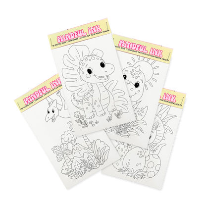 Rawr-some | Children’s Set of Four | Temporary Tattoos