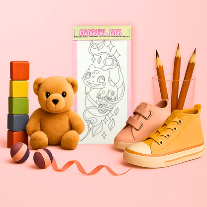 Catch and Colour | Children’s Set of Four | Temporary Tattoos (Set 1)