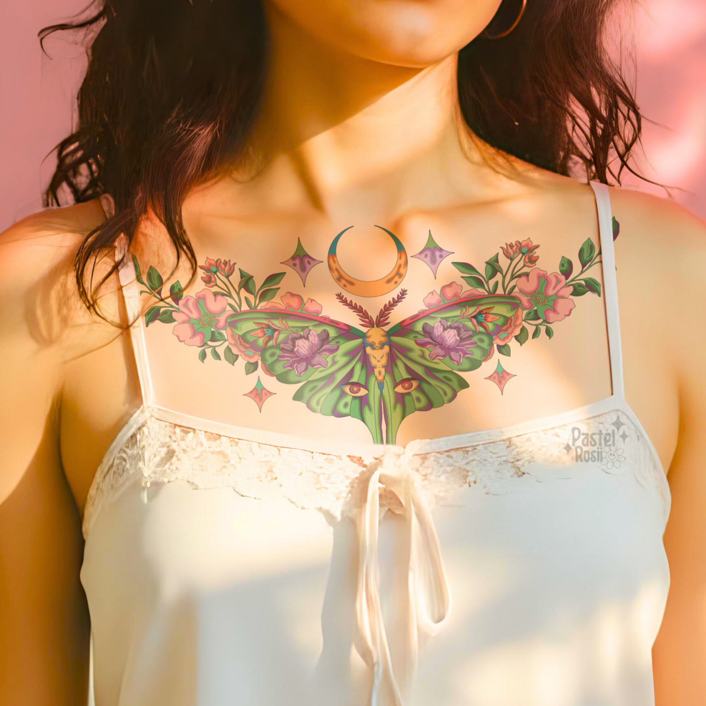 Lunar Moth | Temporary Tattoo