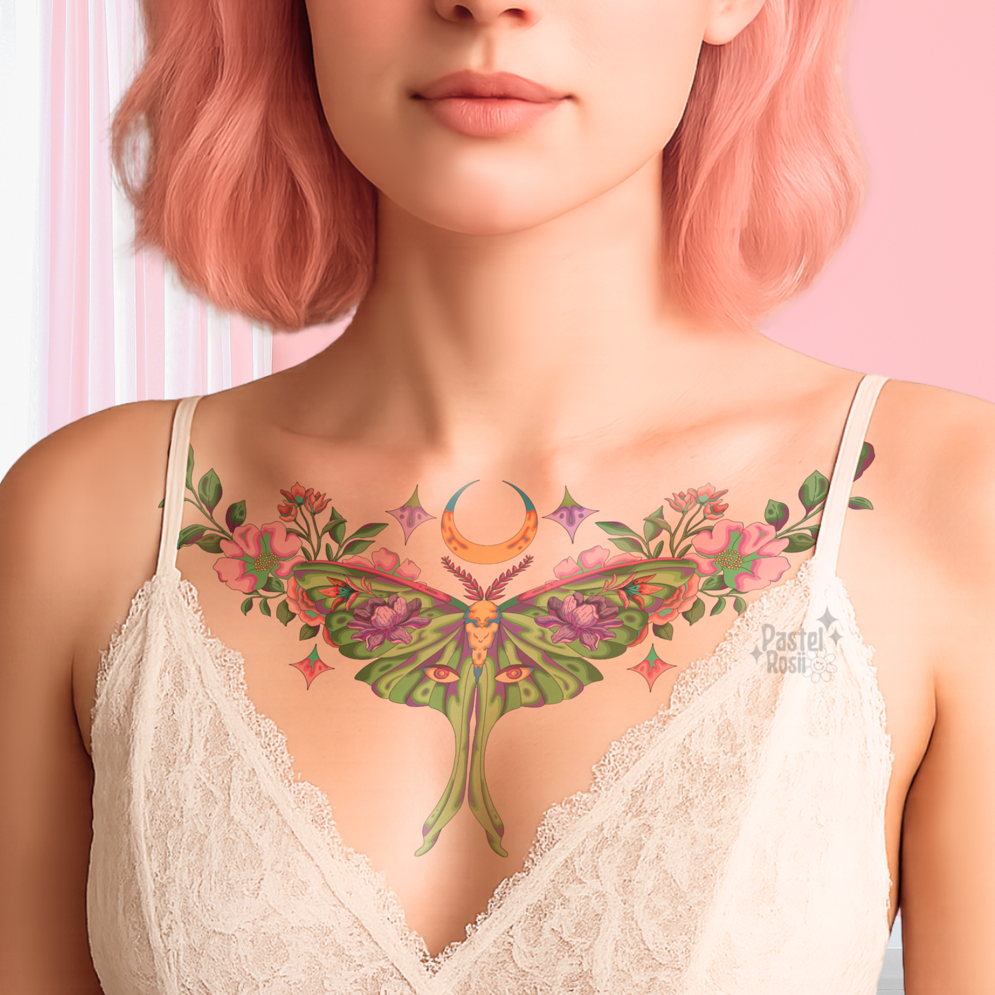 Lunar Moth | Temporary Tattoo