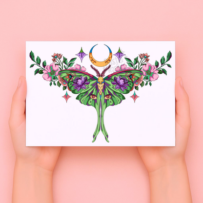 Lunar Moth | Temporary Tattoo