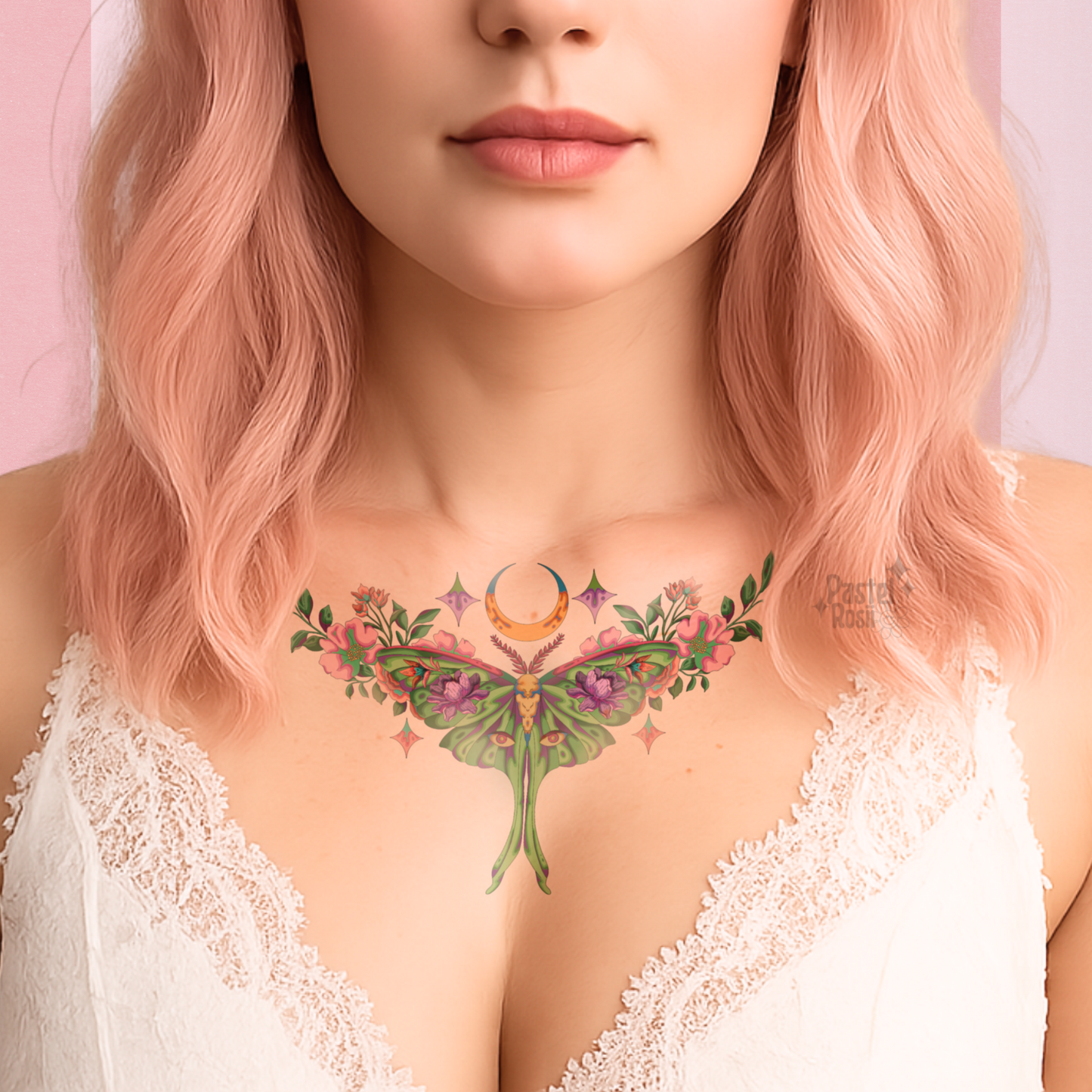 Lunar Moth | Temporary Tattoo