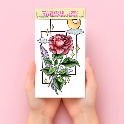 Moon Lit Rose | Temporary Tattoo